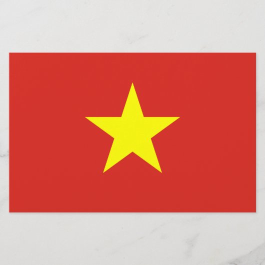 ベトナム国旗（ベトナム） 便箋 (正面)