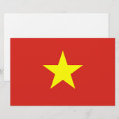 ベトナム国旗（ベトナム） 便箋 (正面/裏面)