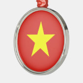 ベトナム国旗（ベトナム） （黄色い星） メタルオーナメント (左)