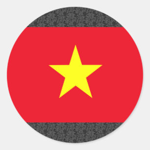 ベトナム国旗 ラウンドシール