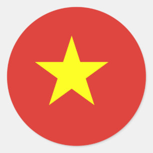 ベトナム国旗 ラウンドシール