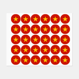 ベトナム国旗 ラベル