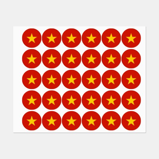 ベトナム国旗 ラベル (シート)