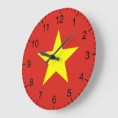 ベトナム国旗 ラージ壁時計 (傾斜)