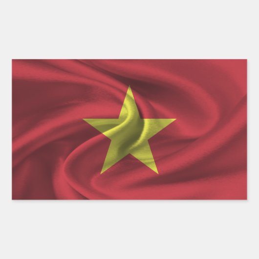 ベトナム国旗 長方形シール (正面)