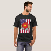ベトナム国旗Inside Meホームプライドベトナムアメリ Tシャツ (正面フル)