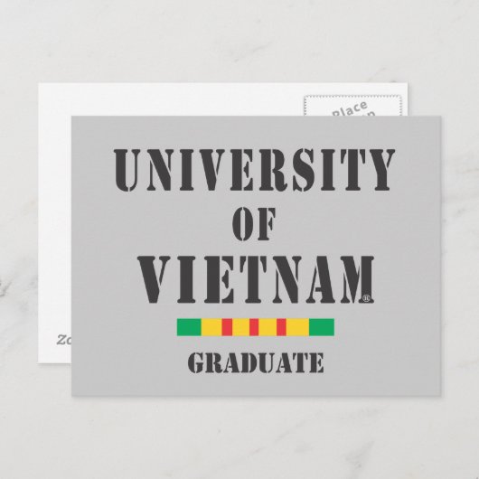 ベトナム大学院ステンシルポストカード 案内ポストカード (正面/裏面)
