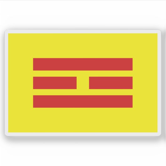 ベトナム帝国国旗(12/6-30/8/1945) シール (正面)