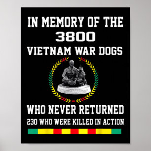 ベトナム戦争で帰らなかった3800頭の軍用犬たちを偲んで ポスター