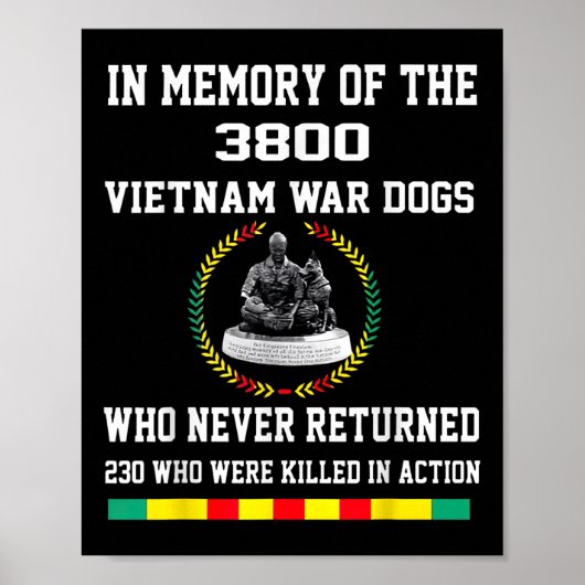 ベトナム戦争で帰らなかった3800頭の軍用犬たちを偲んで ポスター (正面)