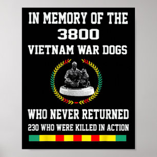 ベトナム戦争で活躍した3800頭の軍用犬たちを偲んで ポスター