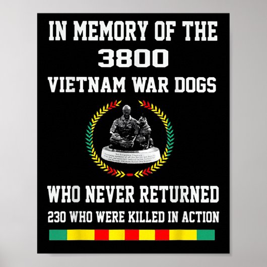 ベトナム戦争で活躍した3800頭の軍用犬たちを偲んで ポスター (正面)