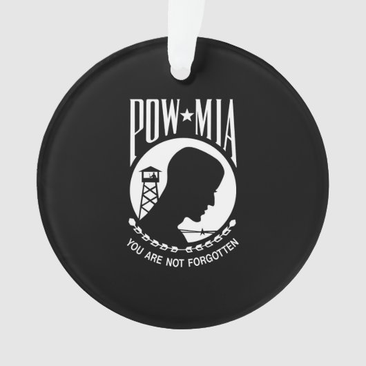 ベトナム戦争の行方不明兵士 POW MIA旗 WW2 オーナメント (正面)