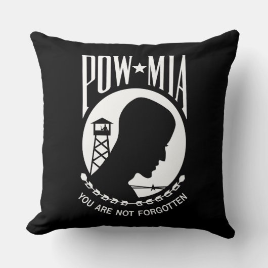 ベトナム戦争の行方不明兵士 POW MIA旗 WW2 クッション (正面)