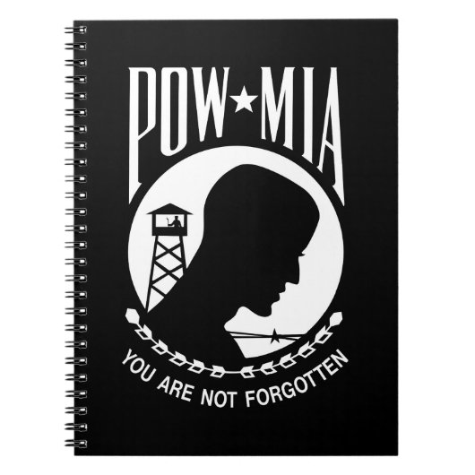 ベトナム戦争の行方不明兵士 POW MIA旗 WW2 ノートブック (正面)