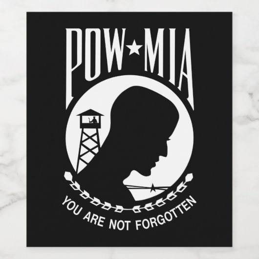 ベトナム戦争の行方不明兵士 POW MIA旗 WW2 ワインラベル (シングルラベル)