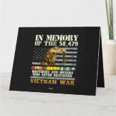 ベトナム戦争アメリカ退役軍人記念日 記憶の中で カード (裏面)