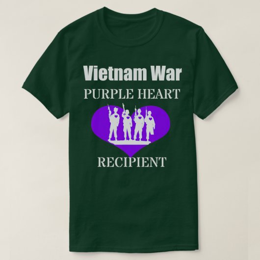 ベトナム戦争パープルハート受領者退役軍人芽盛 Tシャツ (デザイン正面)