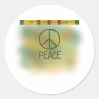 ベトナム戦争ヘルメット落書き ラウンドシール