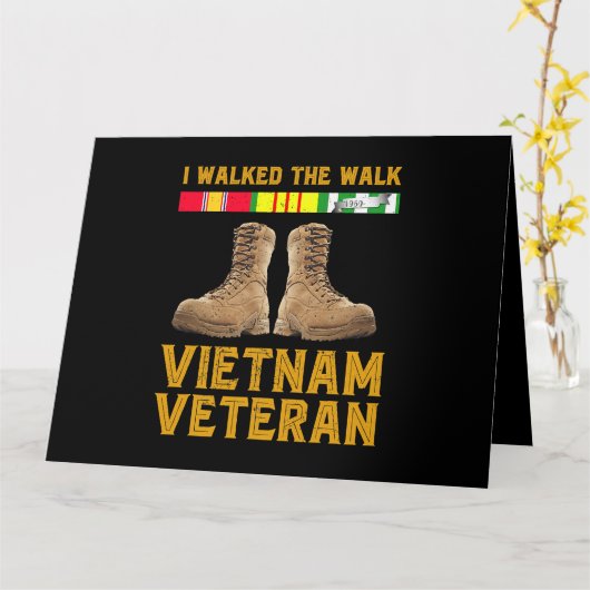 ベトナム戦争ベトナム退役軍人米国退役軍人の日185 カード (黄色い花)