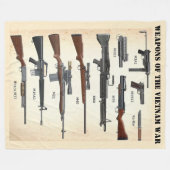 ベトナム戦争兵器 フリースブランケット (正面(横))