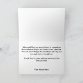 ベトナム戦争決して忘れメモリアルデーカード カード (内部)