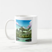 ベトナム戦争軍隊ヘリ軍戦闘機 コーヒーマグカップ (左)