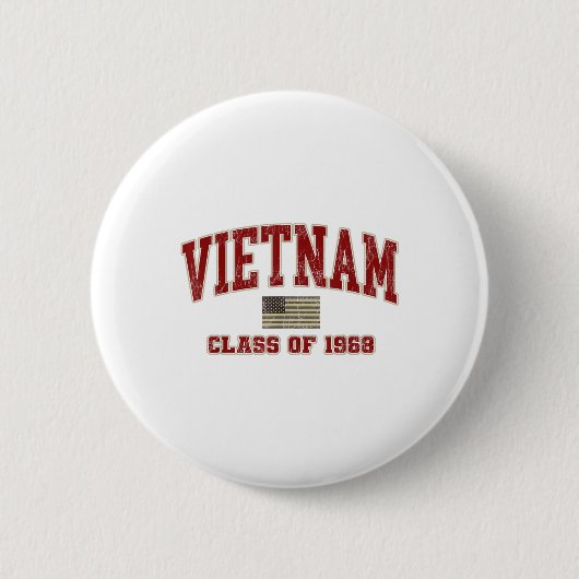 ベトナム戦争退役軍人シャツ軍隊Cl Of 1968 缶バッジ (正面)