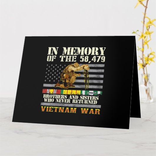 ベトナム戦争退役軍人米国のメモリアルデーの記憶 カード (黄色い花)