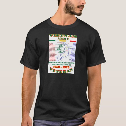 ベトナム戦争。 アメリカの軍隊の退役軍人 Tシャツ (正面)