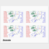 ベトナム戦争。アメリカ陸軍退役軍人 長方形シール (シート)