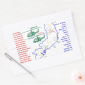 ベトナム戦争。アメリカ陸軍退役軍人 長方形シール (封筒)