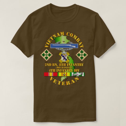 ベトナム戦闘歩兵退役軍人2008 Inf M付き Tシャツ (デザイン正面)