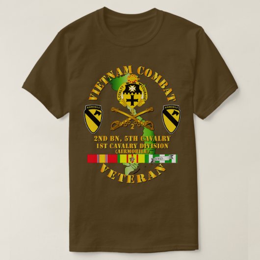 ベトナム戦闘騎兵退役軍人第20回Cav DU Tシャツ (デザイン正面)