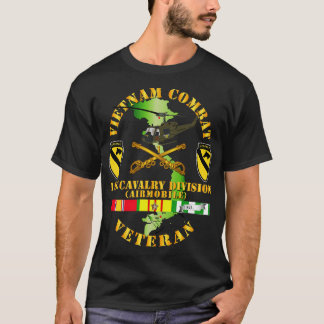 ベトナム戦闘騎兵退役軍人w第1騎兵師団 tシャツ