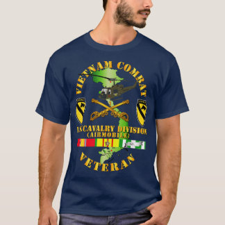 ベトナム戦闘騎兵退役軍人w第1騎兵師団 tシャツ