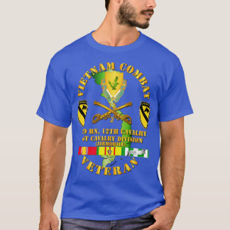ベトナム戦闘騎兵退役軍人w 2 Bn 12th Cav D Tシャツ