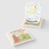 ベトナム旅行アート ストーンコースター (横)