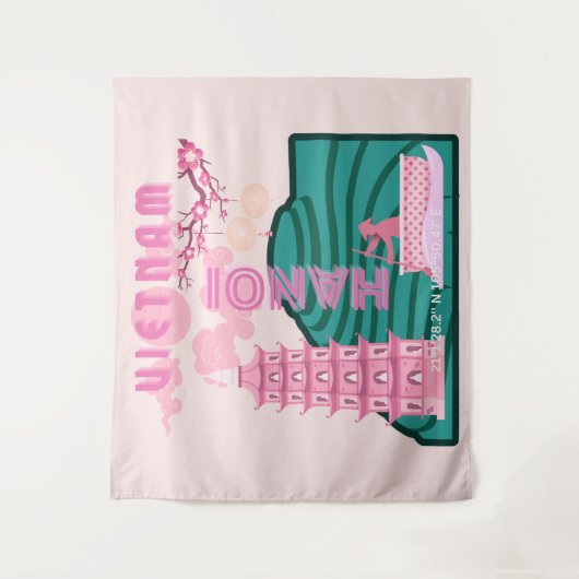 ベトナム旅行アート タペストリー (正面)