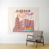 ベトナム旅行アート タペストリー (インサイチュ(横))