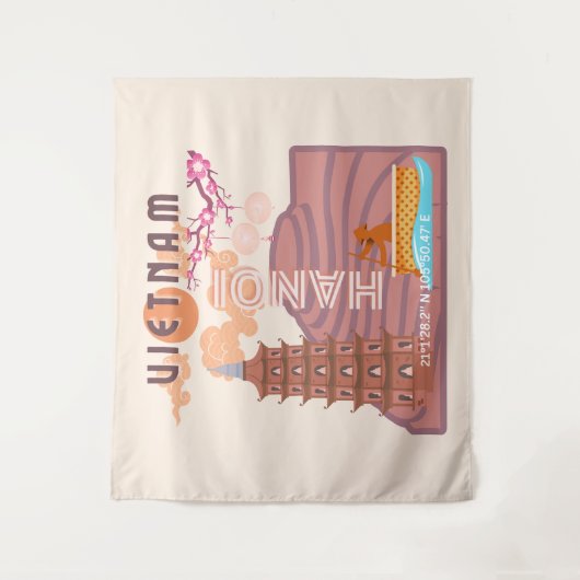 ベトナム旅行アート タペストリー (正面)