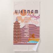 ベトナム旅行アート ビーチタオル (正面)