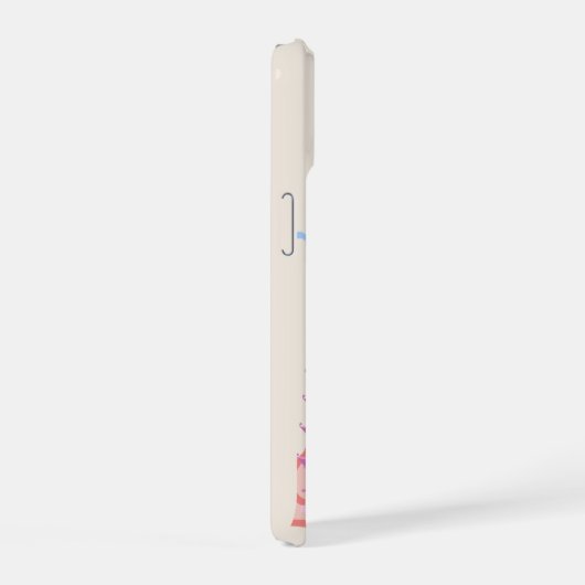 ベトナム旅行アート、ピンク iPhone 15ケース (右側面)