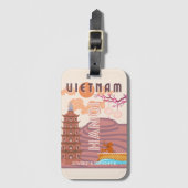 ベトナム旅行アート ラゲッジタグ (正面縦)