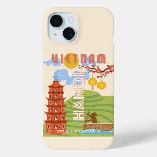 ベトナム旅行アート iPhone 15ケース