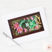 ベトナム木材ドラゴン新年2024 RecS 長方形シール (封筒)