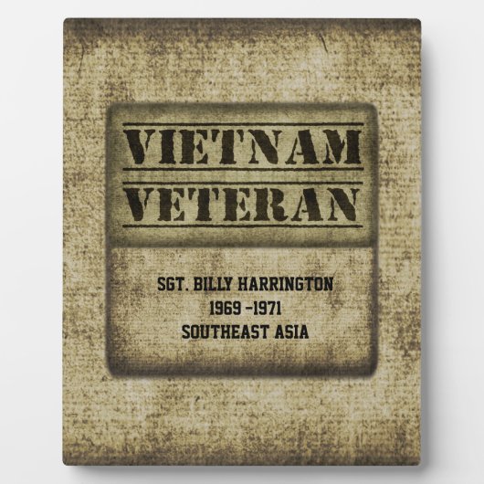 ベトナム獣医の感謝の記念パーソナライズされた フォトプラーク (正面)