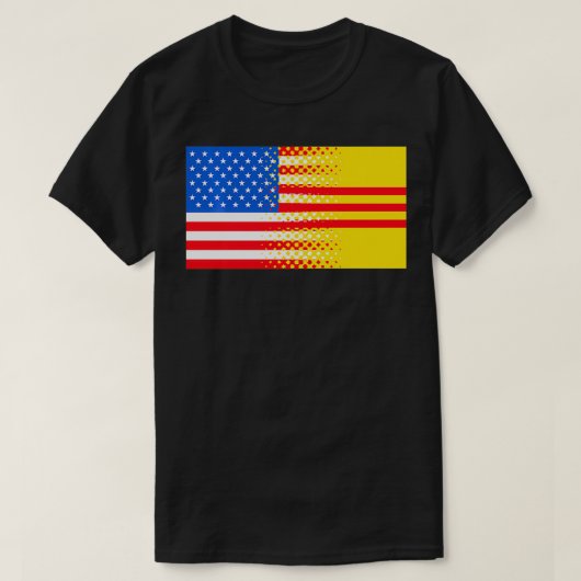 ベトナム系米国南ベトナム国旗の贈り物 Tシャツ (デザイン正面)
