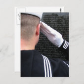 ベトナム記念壁への敬礼 ポストカード (正面/裏面)