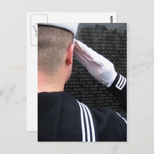 ベトナム記念壁への敬礼 ポストカード (正面/裏面)